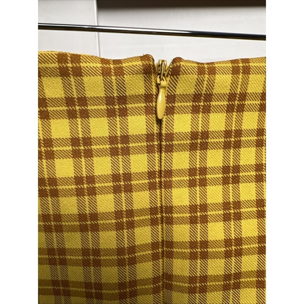 Urban Outfitters Gretchen Plaid Pelmet Mini Skirt Size XL Yellow NWT - Picture 10 of 10